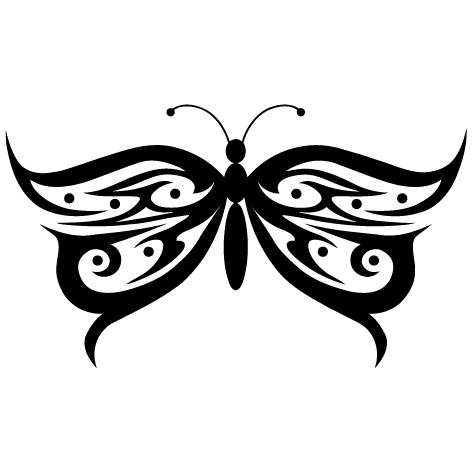Sticker papillon tribal